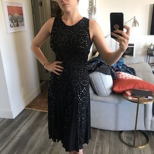 SOLD - Vintage 90s Black Sequin GHOST London Dress